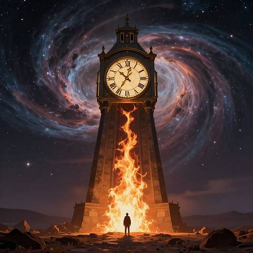 Cosmic Clock and Fiery Portal