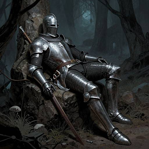 Injured Knight in Dark Fantasy Comic