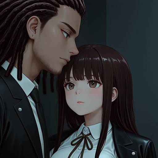 Illustration of Hagakure yasuhiro, danganronpa (series) in the style of Batta (ijigen debris)