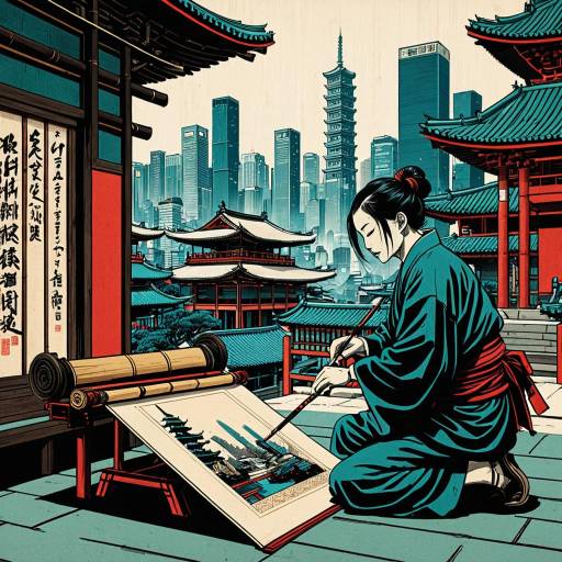 Cyberpunk Meets Tradition in Artistry