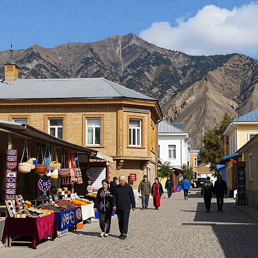 Almaty Old Town Market Scene