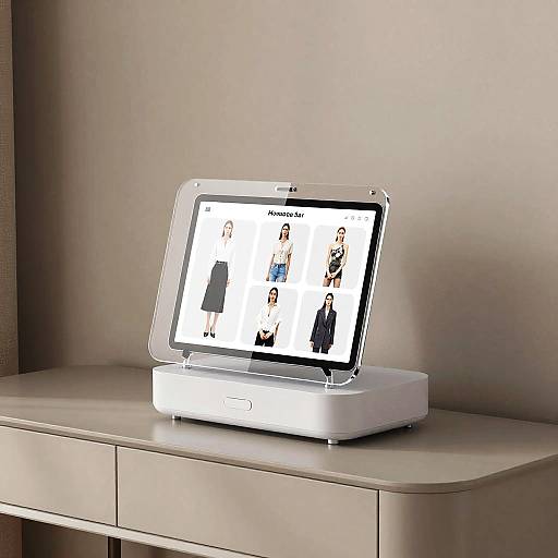 Futuristic Clothes Changer on Minimalist Table