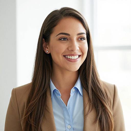 Smiling Businesswoman in Natural Light