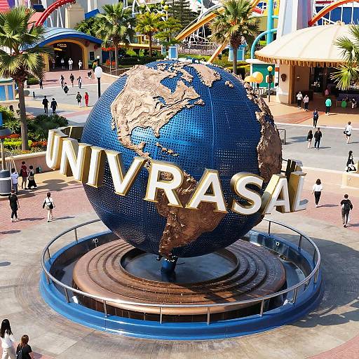 Aerial View of Universal Studios Globe