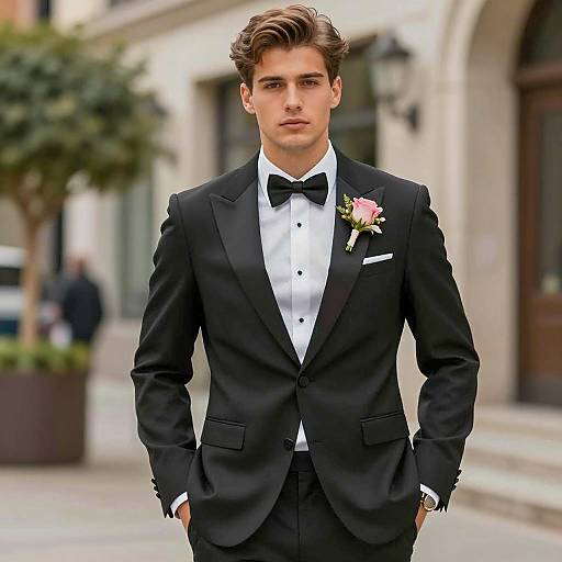 Stylish Smart Casual Male Wedding Portrait