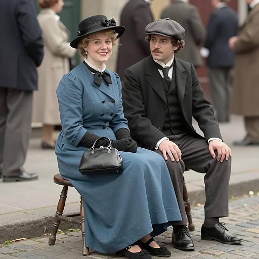 Victorian Couple Portrait in Period Style