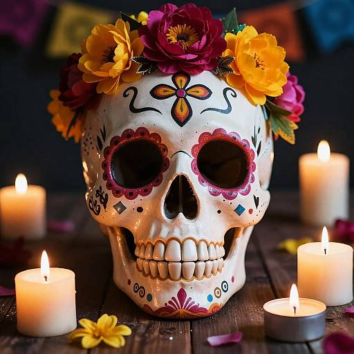 Vivid Day of the Dead Calavera Art