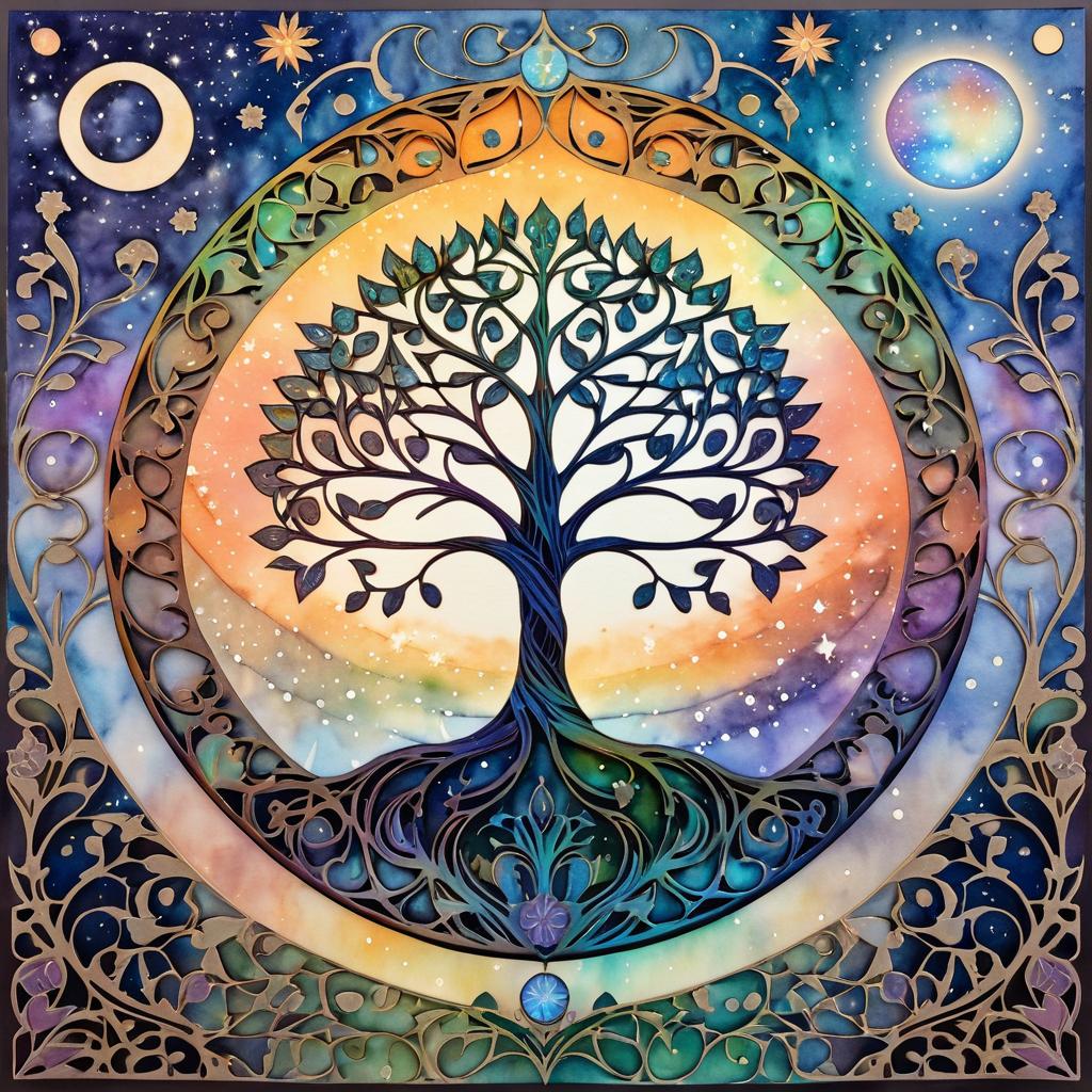 Whimsical Tree of Life Artwork