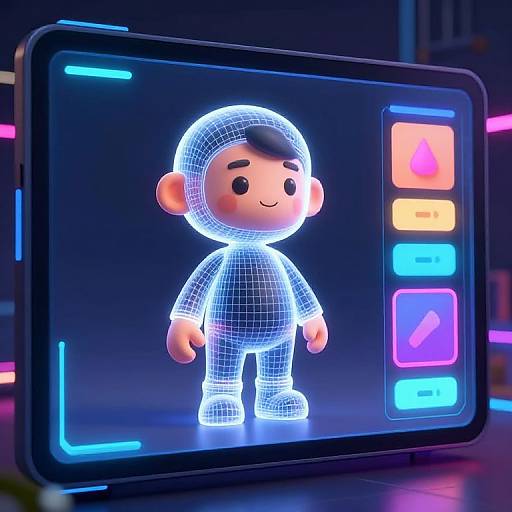 Futuristic 3D Cartoon Character Creator