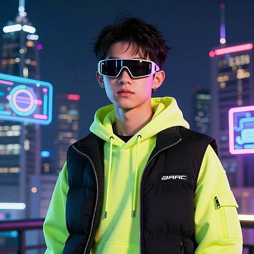 Y2K Futuristic Cyberpunk Boy