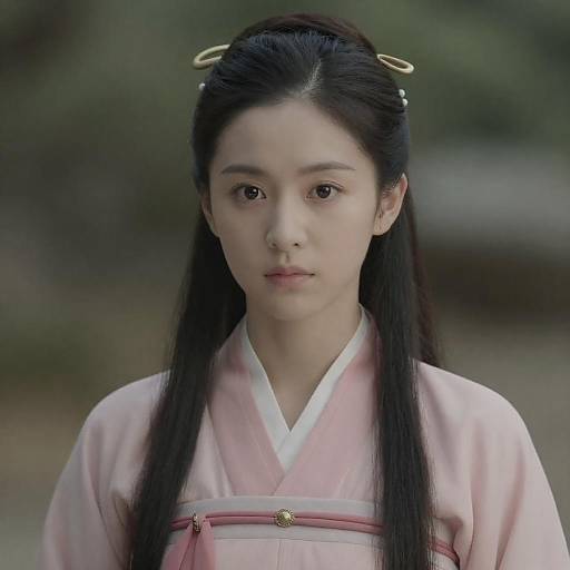 Portrait of Young Asian Woman in Traditional Dress