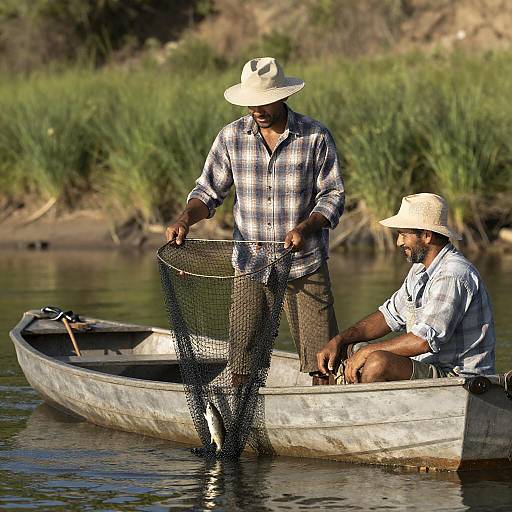 Fishing Adventures in a Wooden Boat