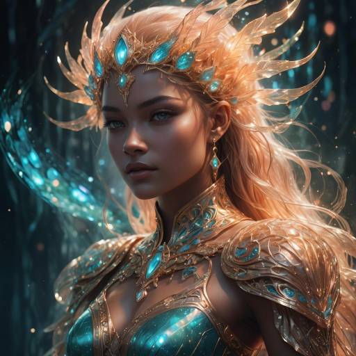 Ethereal Fantasy Figure with Dramatic Lighting