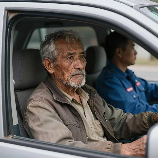 Serious Encounter in a Dimly Lit Car