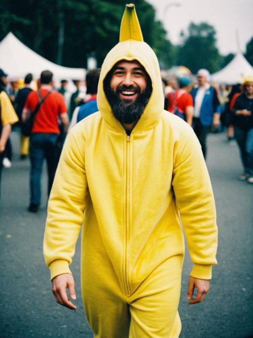 Man in Banana Costume at Festival
