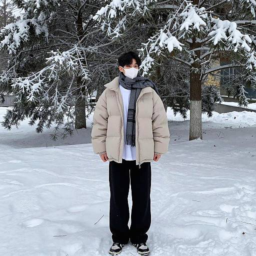 Photorealistic Winter Fashion in Snow