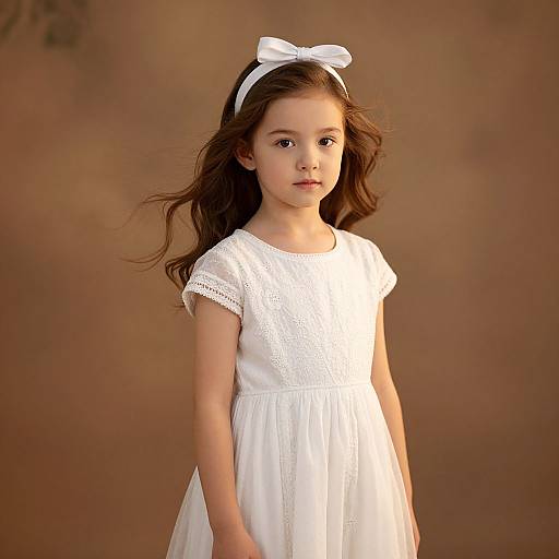 Innocent Girl in White Dress