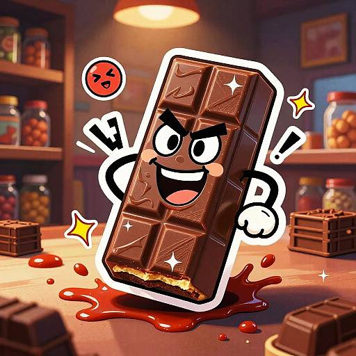 Cheeky Cartoon Chocolate Bars Mascot