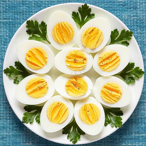 Bright Hard-Boiled Eggs with Parsley