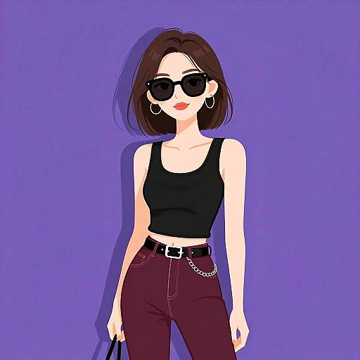 Stylish Woman in Casual Chic Outfit