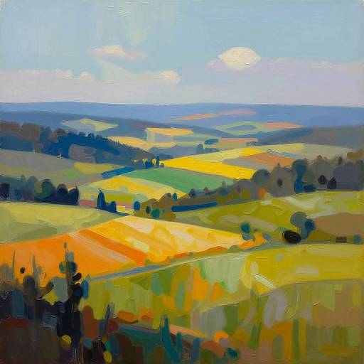 Abstract Tilt-Shift Landscape Painting