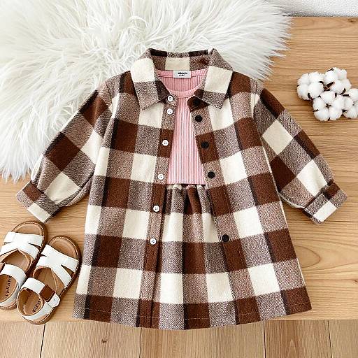 Cute Toddler Plaid Outfit Layout