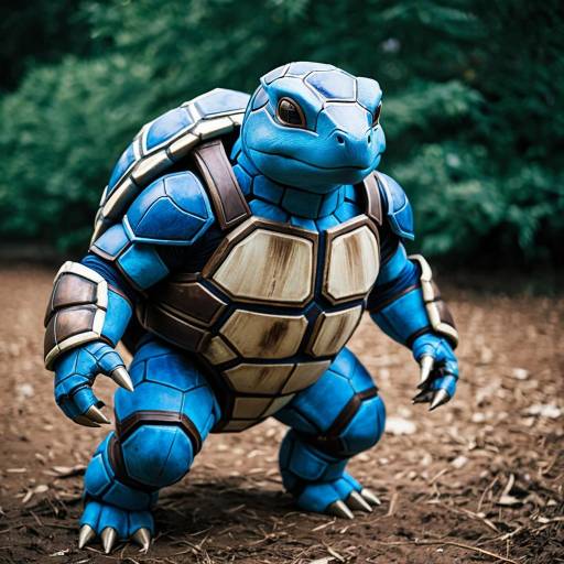 Cosplay Blastoise Costume: Turtle Humanoid Armor