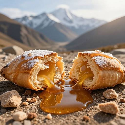 Surreal Mountains Melt into Honey Rivers