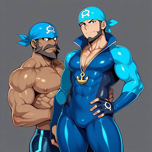 Illustration of Archie (pokemon), pokemon in the style of Nada haruka