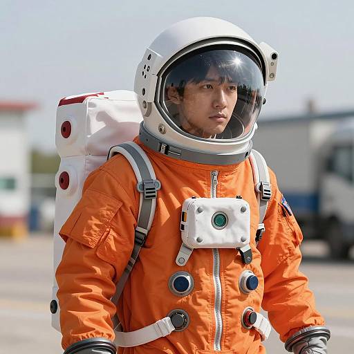 Photorealistic Anime Astronaut Portrait