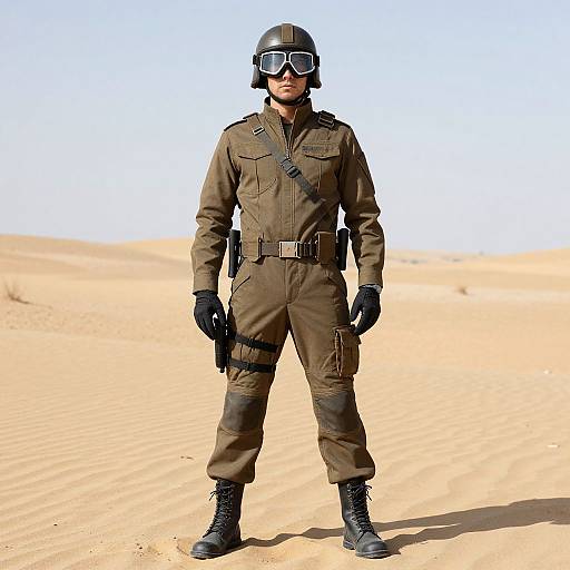 Rebel Soldier in Desert Gear
