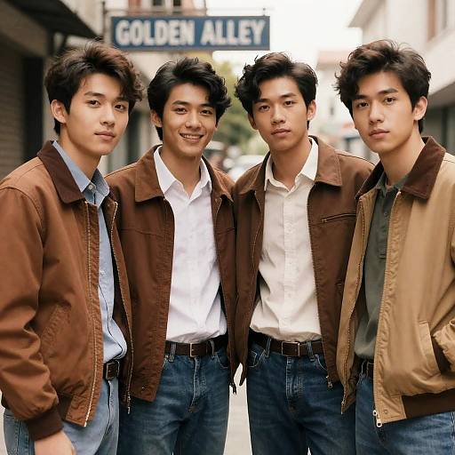 Casual Group Portrait in Urban Setting