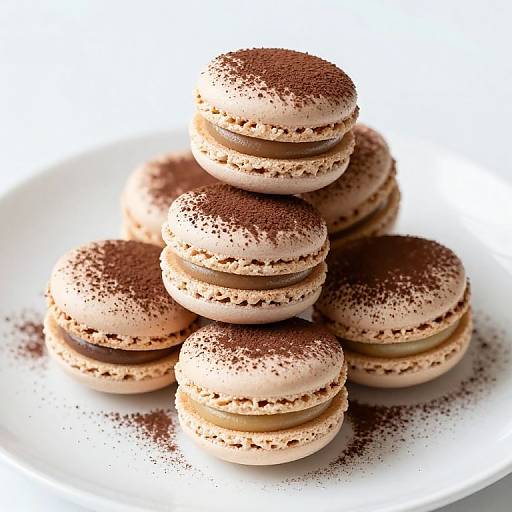 Delicate Tiramisu Macarons Stack