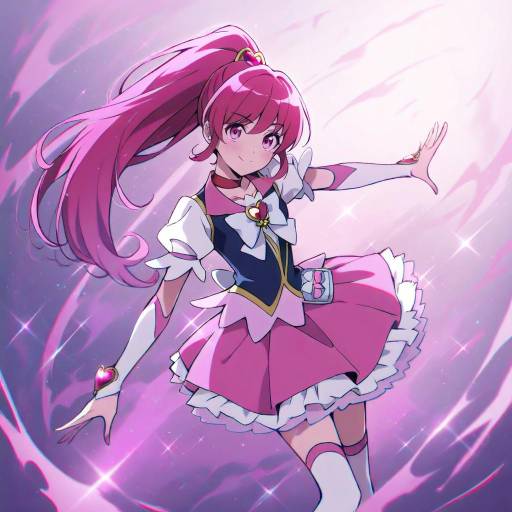 Illustration of Aino megumi, happinesscharge precure! in the style of Somechime (sometime1209)