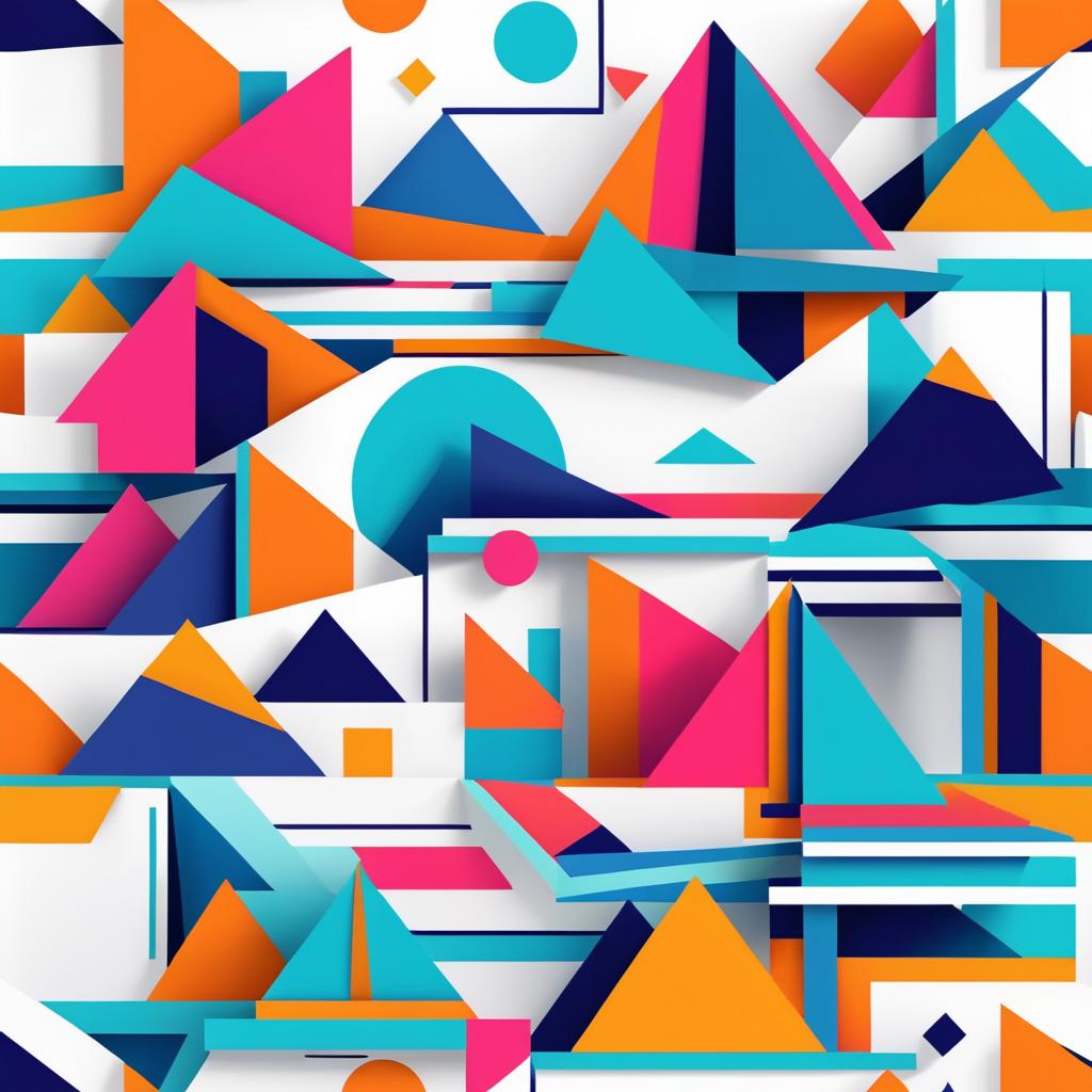 Vibrant Fabric Effect Geometric Design