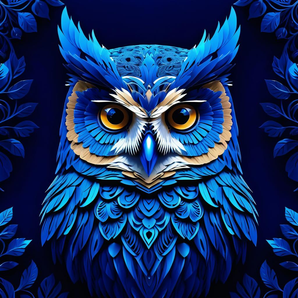 Vibrant Portrait of a Wise Owl