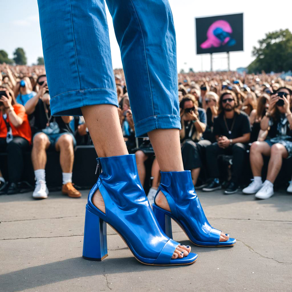 Vibrant Concert Scene with Stylish Musician