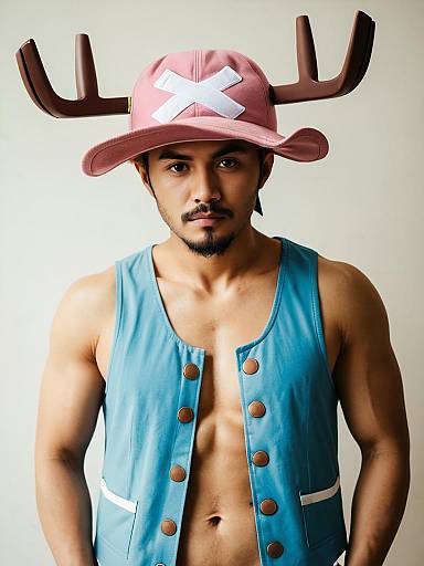 Man Cosplaying Tony Tony Chopper