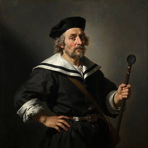 Elderly Sailor in Flemish Baroque Style