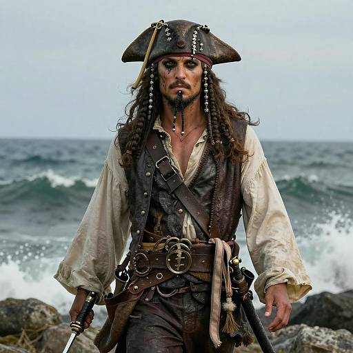 Realistic Fantasy Pirate Adventure at Sea