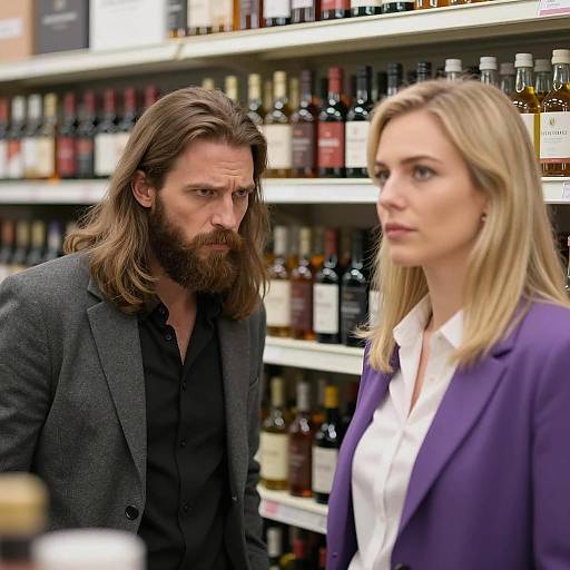 Two Shoppers in a Retail Store