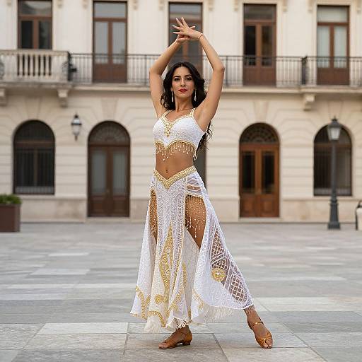 Woman in Greek Dancing Outfit