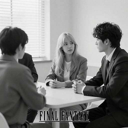 Vintage Noir Final Fantasy Group Portrait