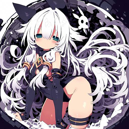 Illustration of Altina orion, eiyuu densetsu in the style of Dangomushi