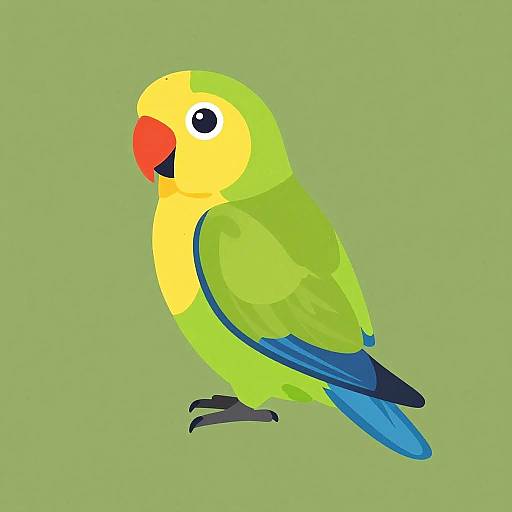 Colorful Parrot Vector Illustration
