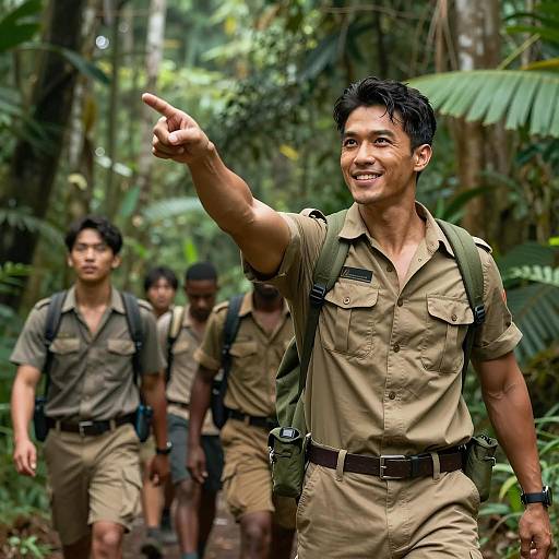 Jungle Guide Leading Adventure Group