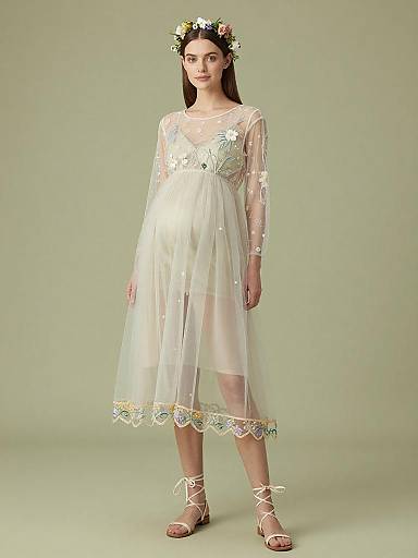 Ethereal Flower Fairy Maternity Fashion