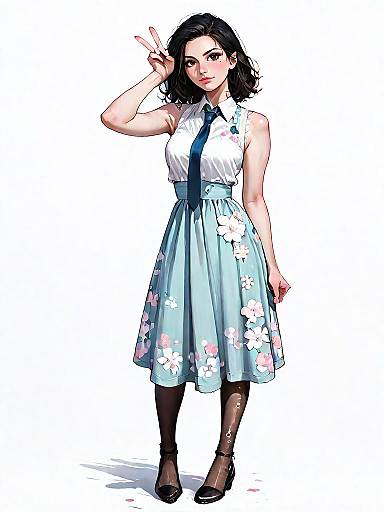 Stylish Woman in Casual Earthy Outfit