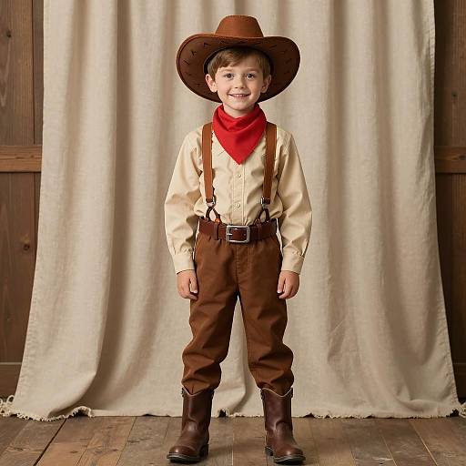 Young Boy in Cowboy Costume