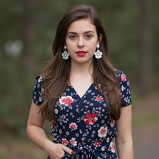 Realistic Portrait of Stylish Woman